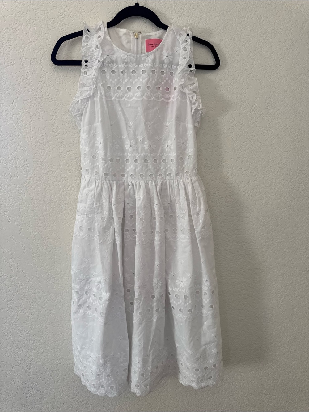 kate spade White Eyelet Ruffle Dress